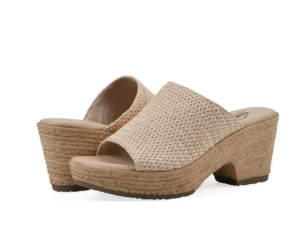 Cliffs by White Mountain Women's Biando Tan Wedge Slip-On 11 NEW